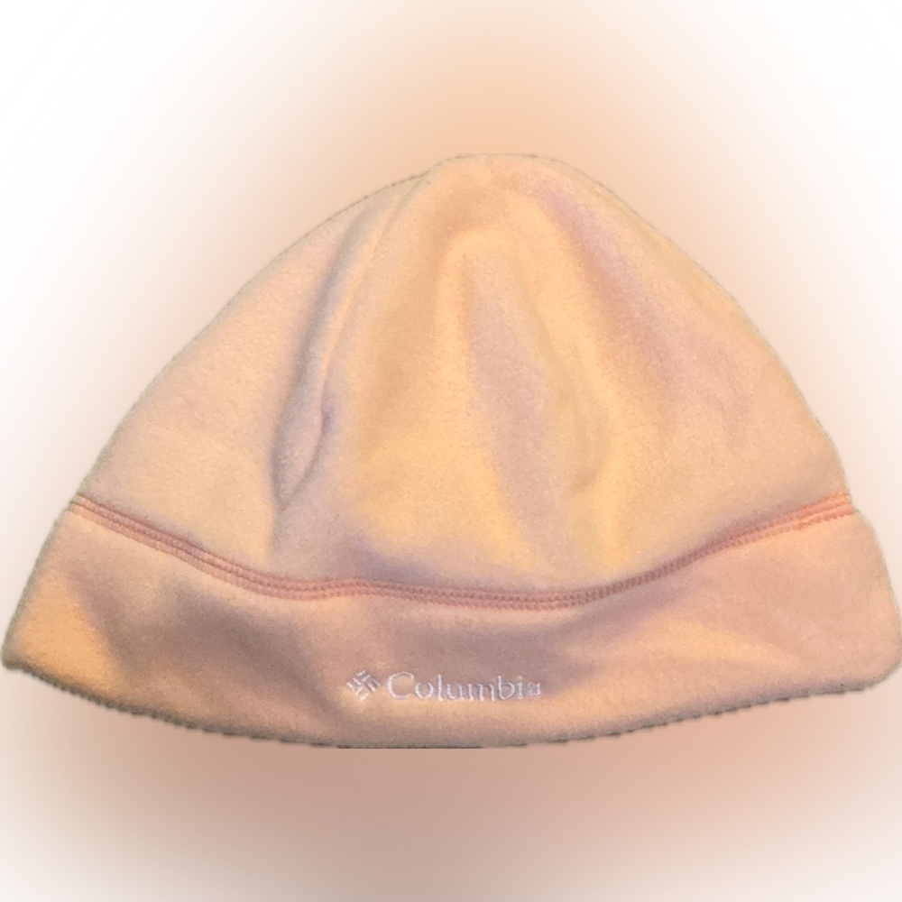 NWOT Columbia pink fleece beanie